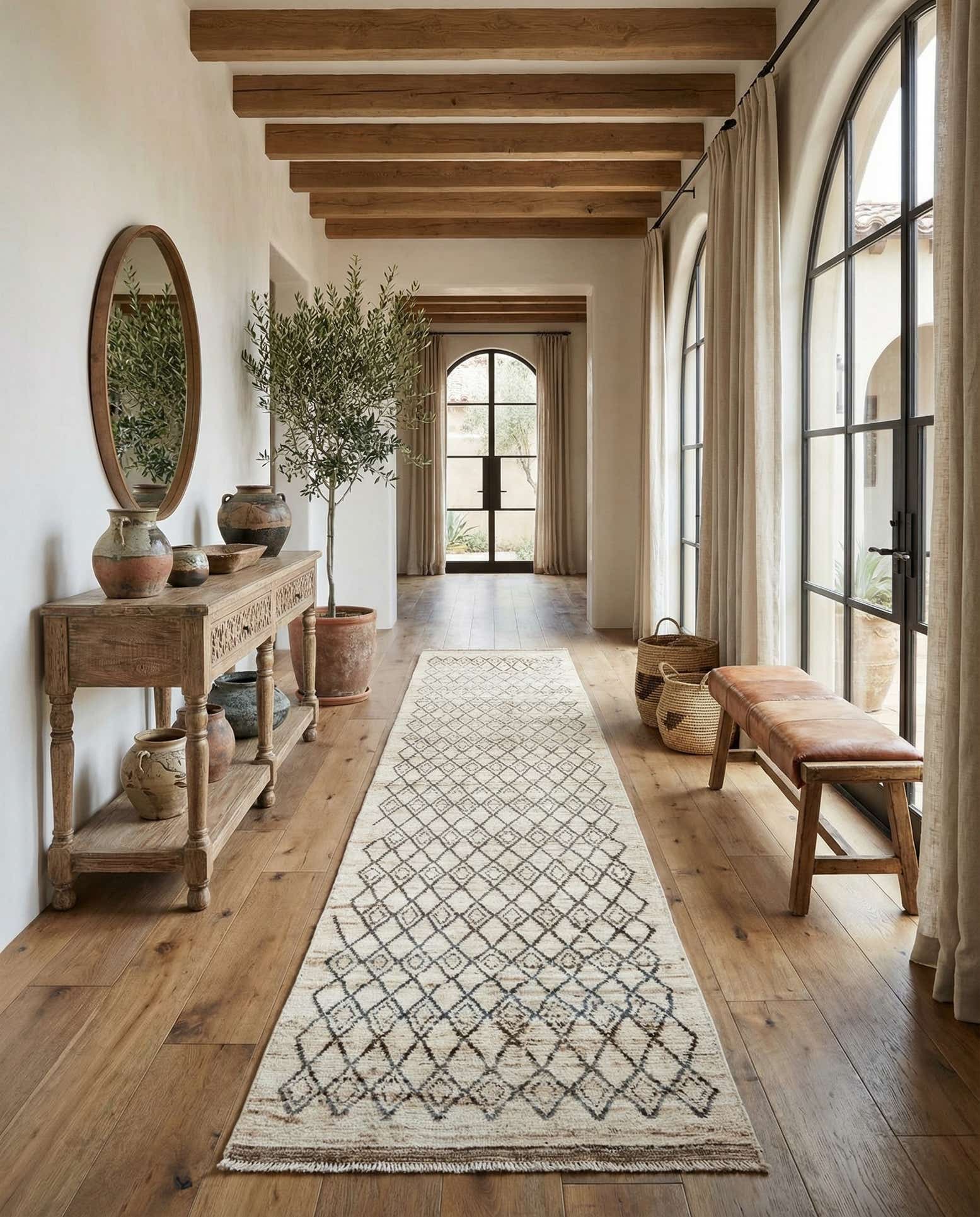 3' 2 x 15' 10 Hand Knotted Moroccan Wool Runner Rug