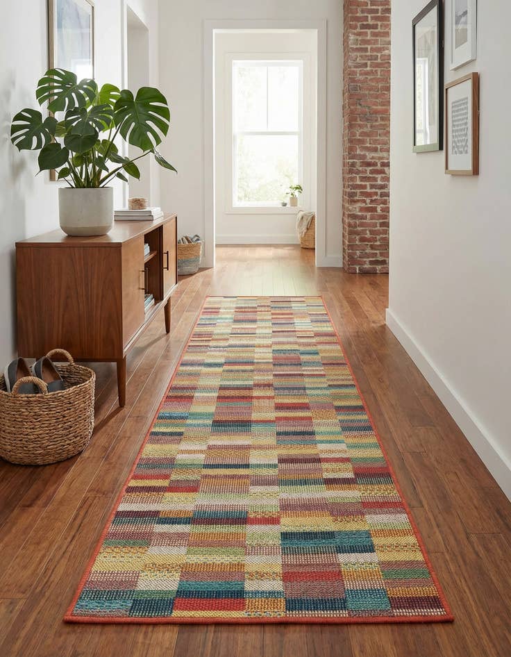 Detail image of  2' 7 x 10'  Washable Baja Indoor / Outdoor Runner Rug