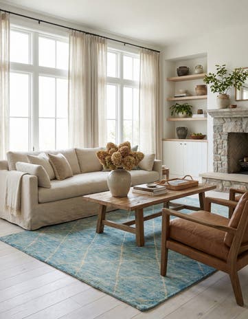 5' 9 x 7' 7 Hand Knotted Darya Wool Rug
