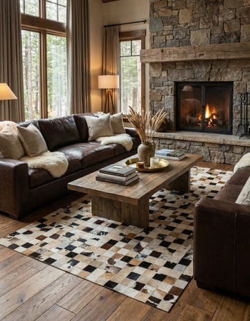 5' 2 x 7' 11 Cowhide - Patchwork Rug