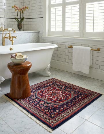 1' 11 x 2' 2 Kashan Square Rug