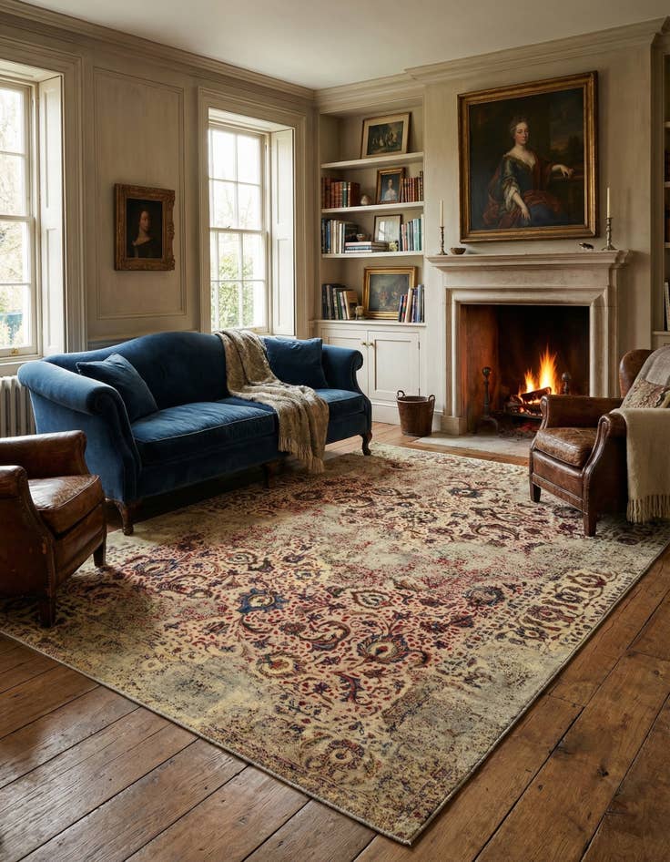 Detail image of 7' 3 x 10' 2 Vintage Royal Wool Rug