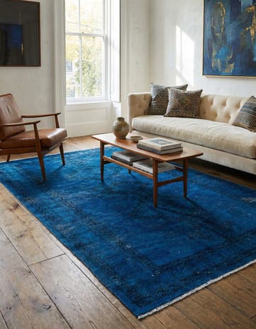 4' 3 x 6' 2 Hand Knotted Ultra Vintage Persian Wool Rug