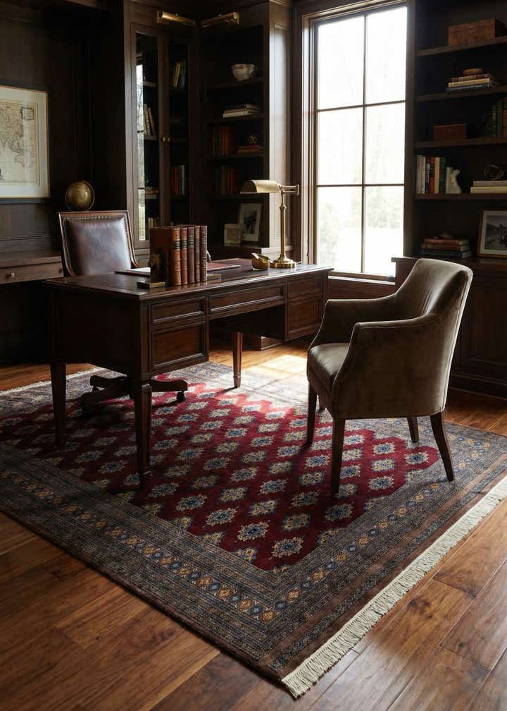 7' 2 x 10' Hand Knotted Bokhara Oriental Wool Rug