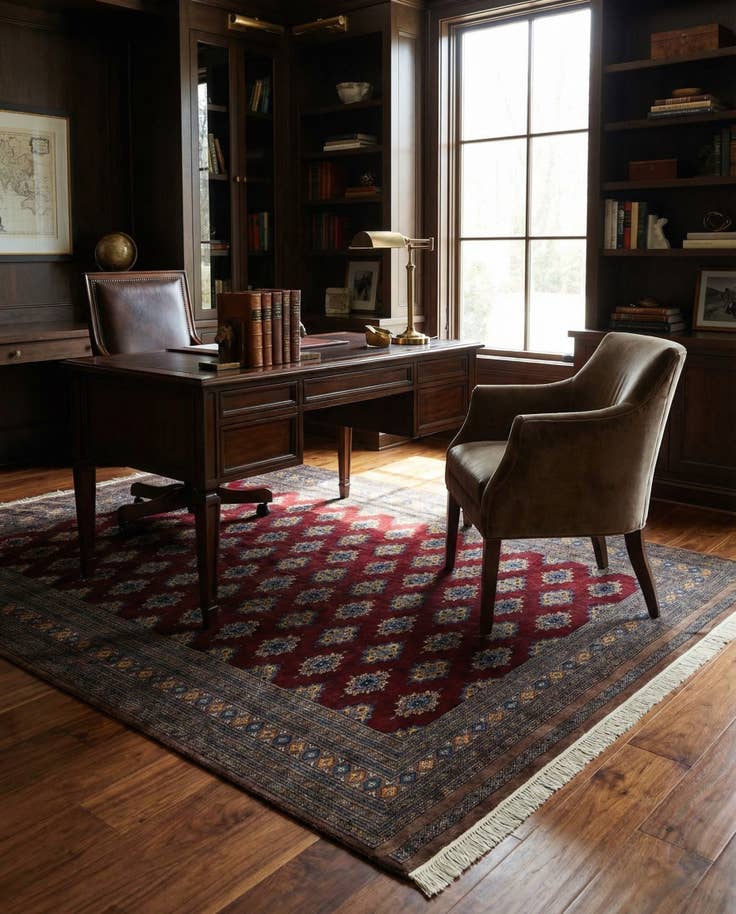 Detail image of 7' 2 x 10' Hand Knotted Bokhara Oriental Wool Rug
