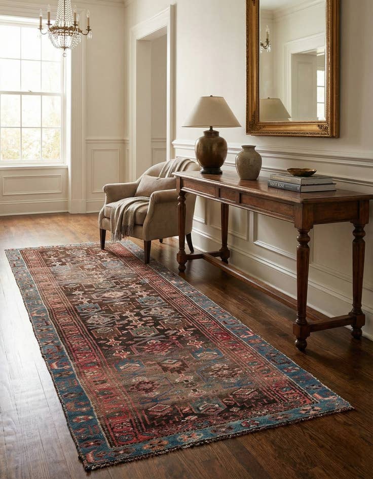 Detail image of 3' 1 x 7' 7  Hand Knotted Ultra Vintage Persian Wool Runner Rug