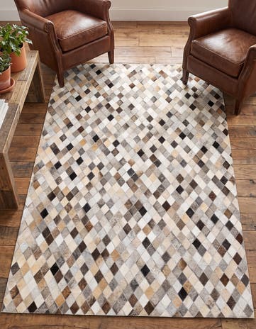 3' 11 x 6' 3 Cowhide Stocks Rug
