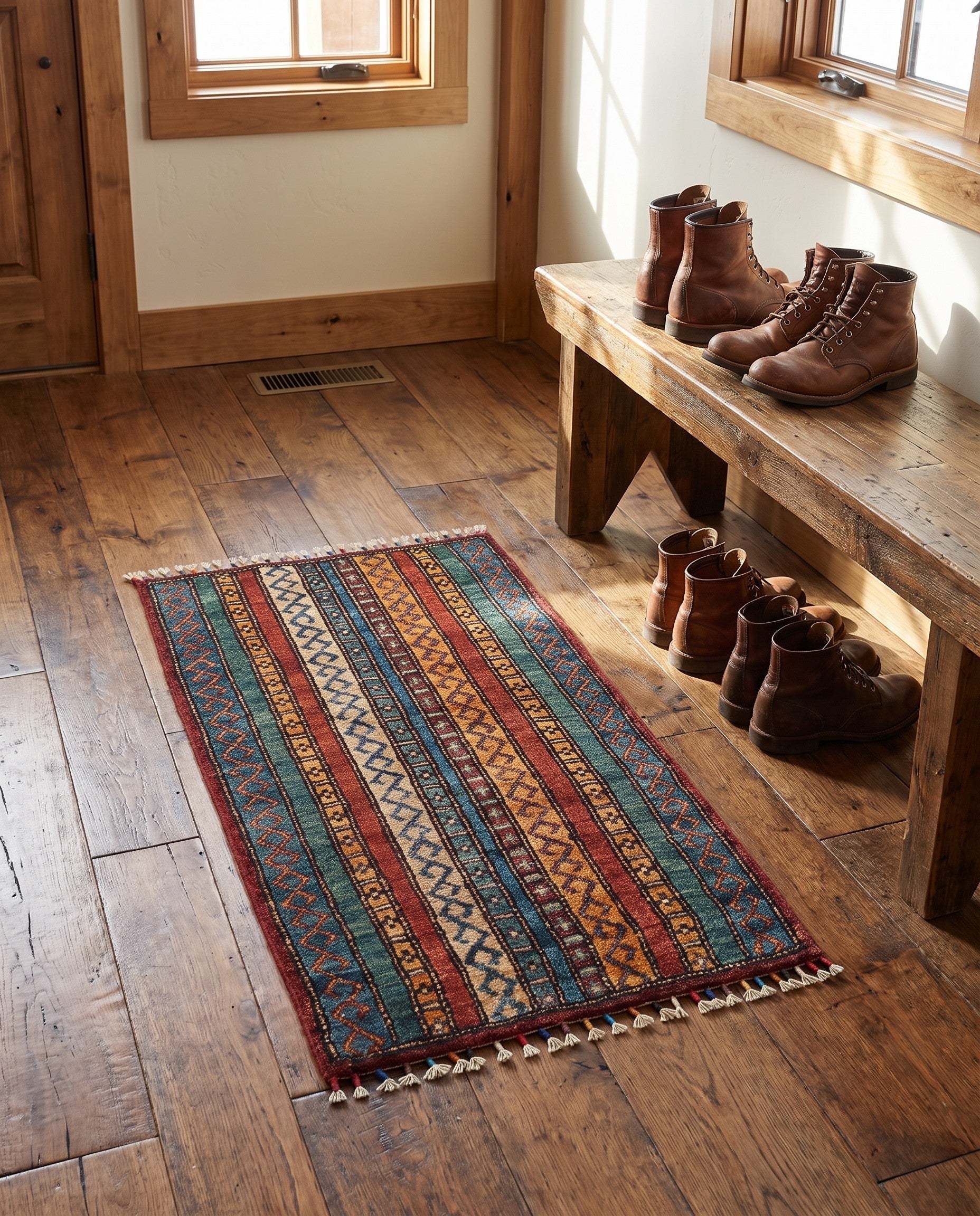 1' 7 x 3' 3 Hand Knotted Kazak Rug
