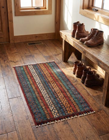 1' 7 x 3' 3 Hand Knotted Kazak Rug