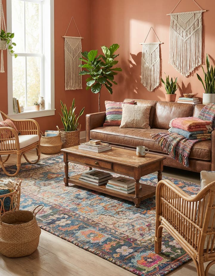 5' 1 x 8' Hand Woven Chenille Jute Rug