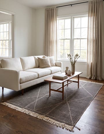 5' 10 x 9' 7 Hand Woven Kilim Modern Wool Rug