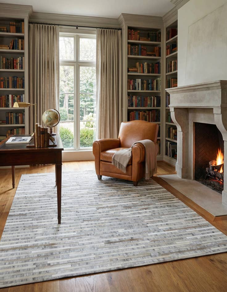 Detail image of 8' x 10' 2 Cowhide Stocks Rug