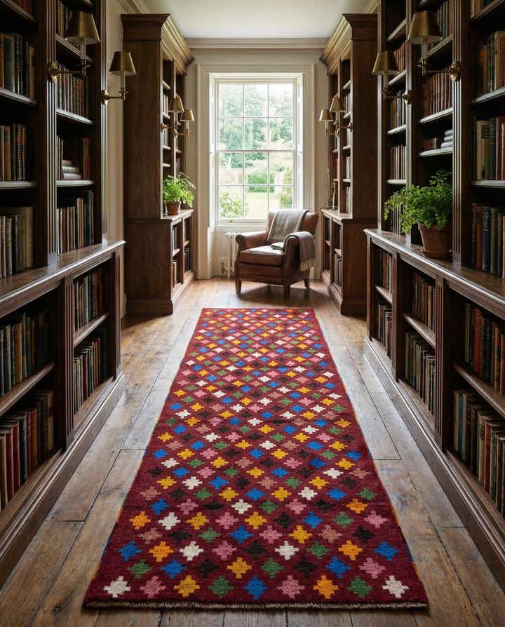 2' 10 x 10' Hand Knotted Balouch Wool Runner Rug