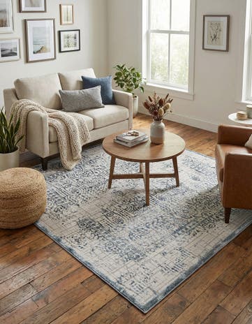 Blue Derbyshire Square Rug
