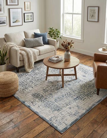 Blue Derbyshire Square Rug