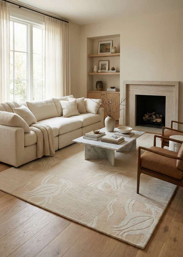 5' 7 x 8' Hand Knotted Darya Wool Rug