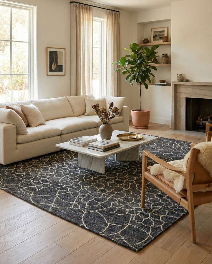 8' x 10' Hand Knotted Moroccan Wool Rug