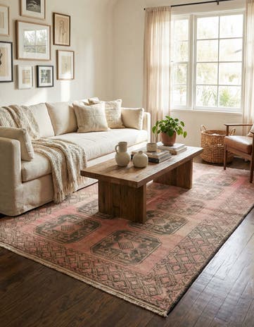 3' 9 x 6' 5 Hand Knotted Ultra Vintage Persian Wool Rug