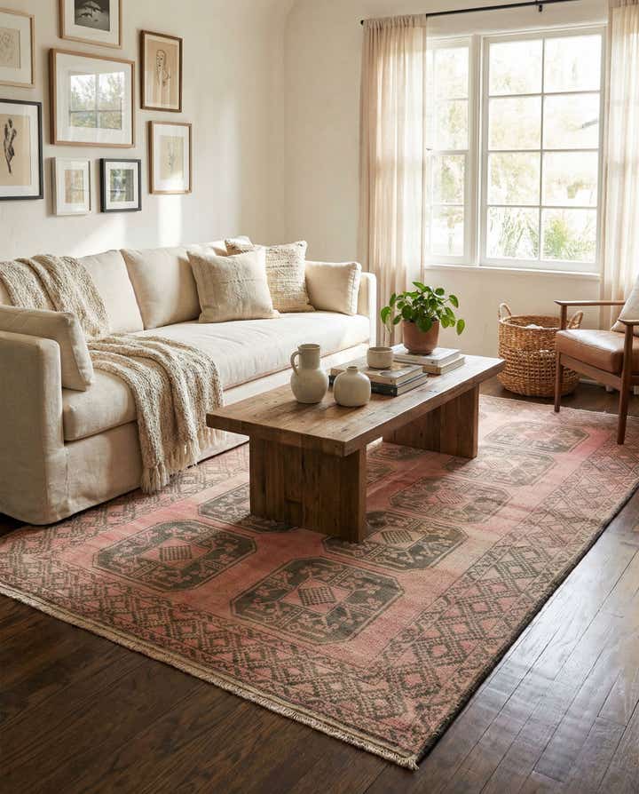 3' 9 x 6' 5 Hand Knotted Ultra Vintage Persian Wool Rug