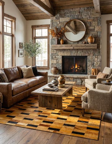 5' x 8' Cowhide - Patchwork Rug