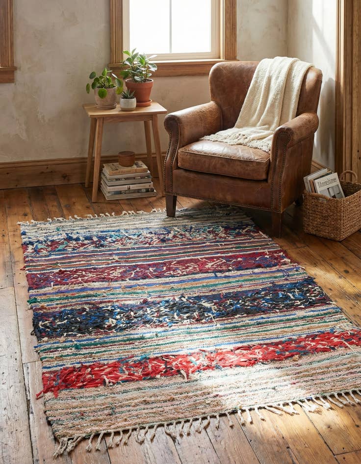 Detail image of  3' 5 x 5'  Hand Knotted Moroccan Rug