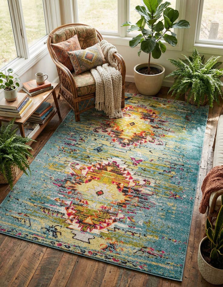 Detail image of 6' x 9'  Washable Arte Rug