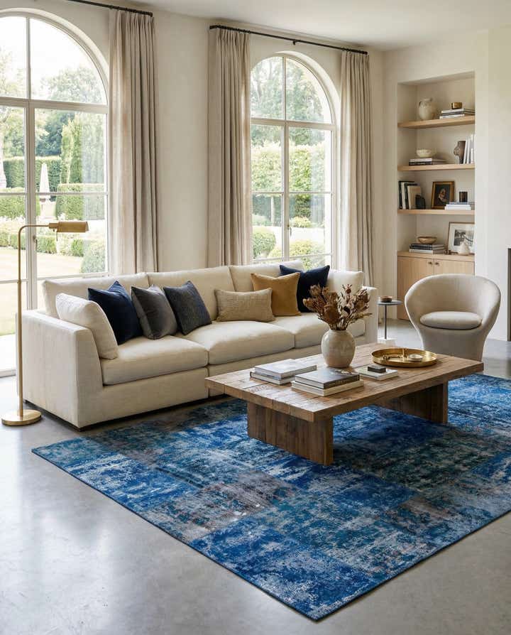 6' 8 x 10' Hand Knotted Ultra Vintage Persian Wool Rug