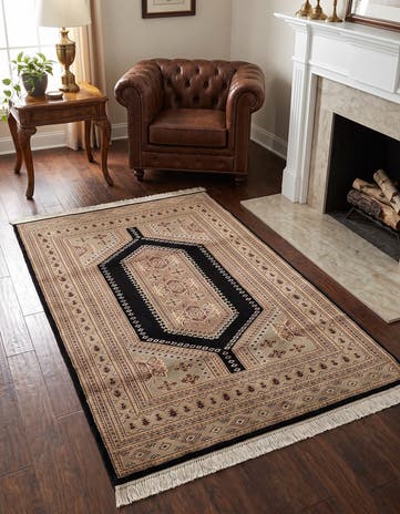 4' 3 x 6' 5 Hand Knotted Bokhara Oriental Rug