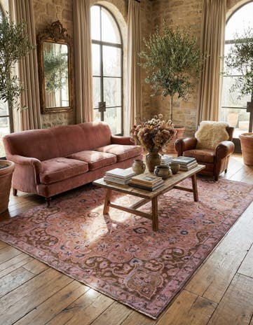 6' 3 x 9' Hand Knotted Ultra Vintage Persian Wool Rug
