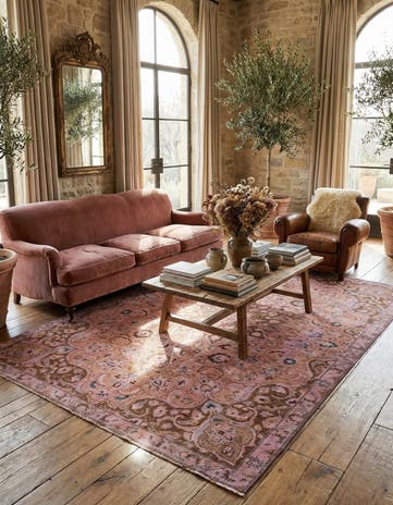 6' 3 x 9' Hand Knotted Ultra Vintage Persian Wool Rug