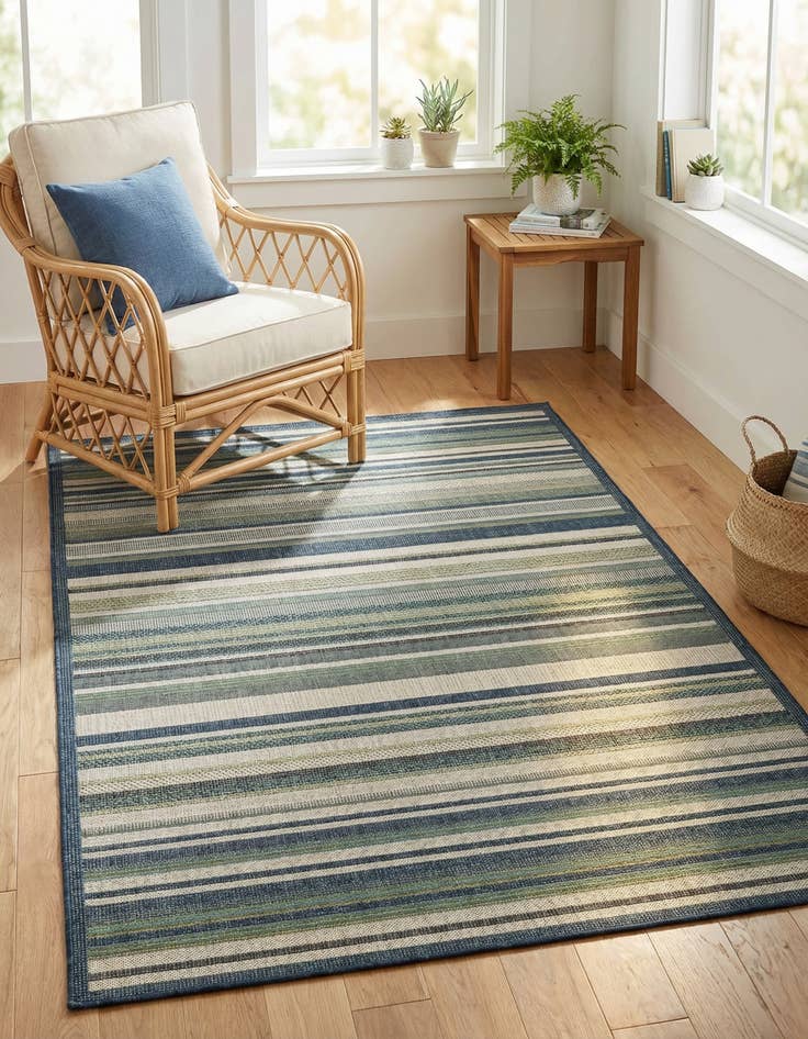 Detail image of 6' x 9' Easy-Clean Baja Indoor / Outdoor Rug