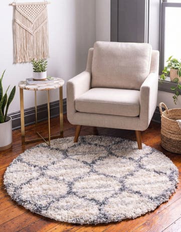 3' 3 x 3' 3 Athena Shag Round Rug