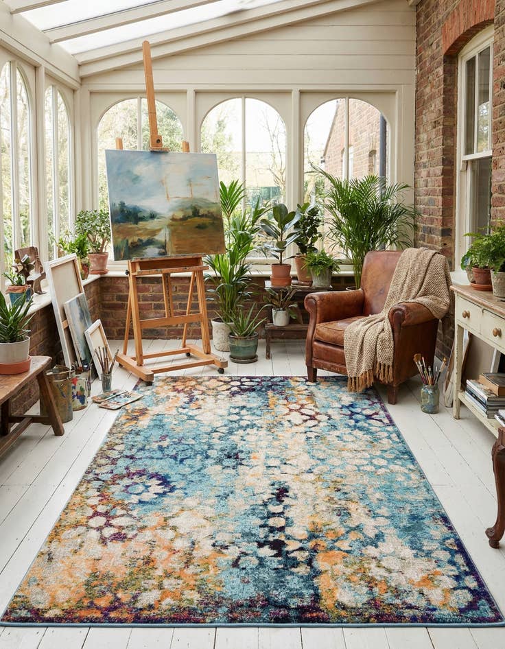 Detail image of 6' x 9'  Washable Arte Rug