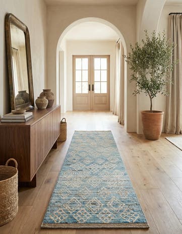 3' 2 x 15' 2 Hand Knotted Moroccan Wool Runner Rug