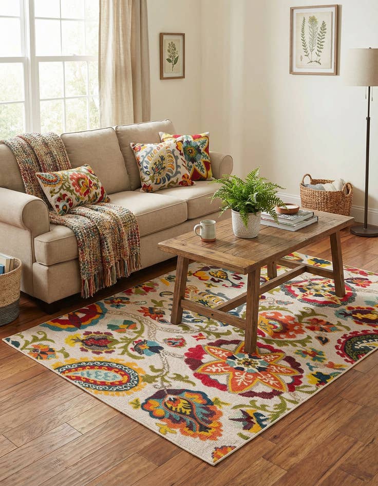 Detail image of 5' 3 x 8'  Washable Casablanca Indoor / Outdoor Rug