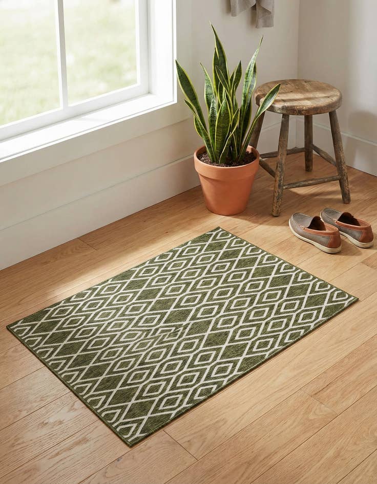 Detail image of 1' 4 x 1' 4  Washable Jill Zarin Turks and Caicos Indoor / Outdoor Sample Rug