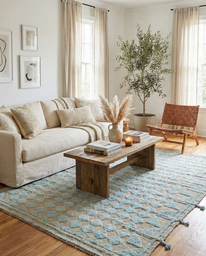 5' 2 x 7' 1 Hand Knotted Moroccan Wool Rug