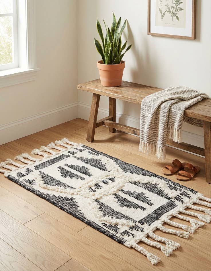 Detail image of 2' x 3' 1  Hand Woven Arizona Wool Rug