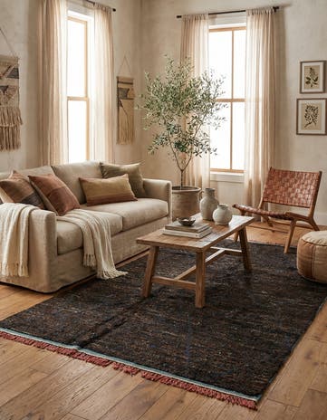 5' 10 x 9' 2 Hand Knotted Moroccan Wool Rug