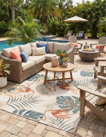 9' x 12' Easy-Clean Baja Indoor / Outdoor Rug