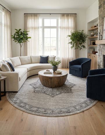 Ivory Nyla Round Rug
