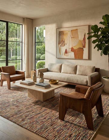 6' 9 x 9' 3 Hand Knotted Modern Ziegler Rug