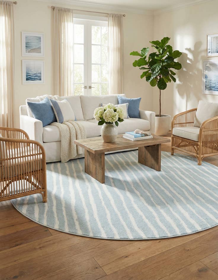 Detail image of 8' x 8'  Washable Sabrina Soto Ola Indoor / Outdoor Round Rug