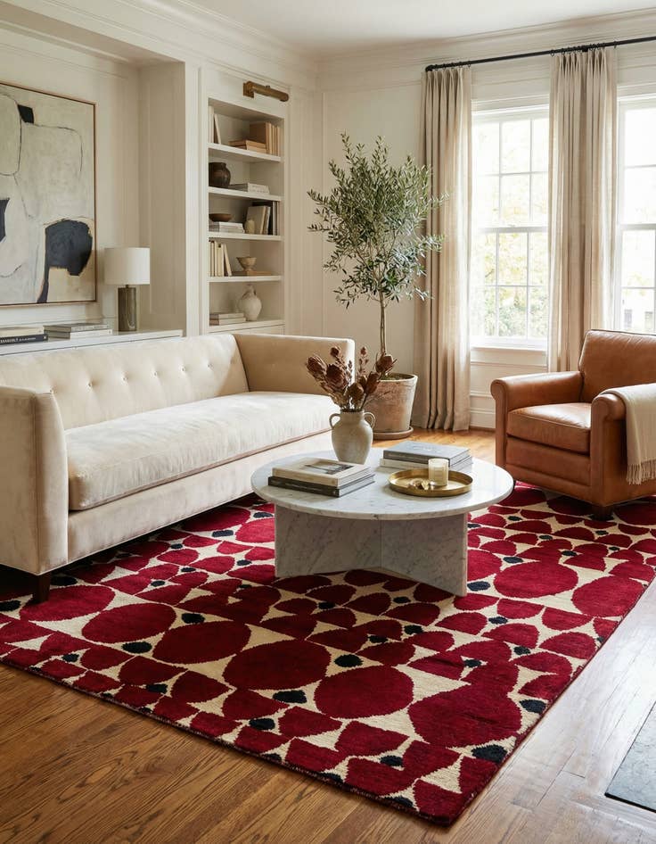 Detail image of 5' 3 x 8' 1  Hand Knotted Darya Wool Rug