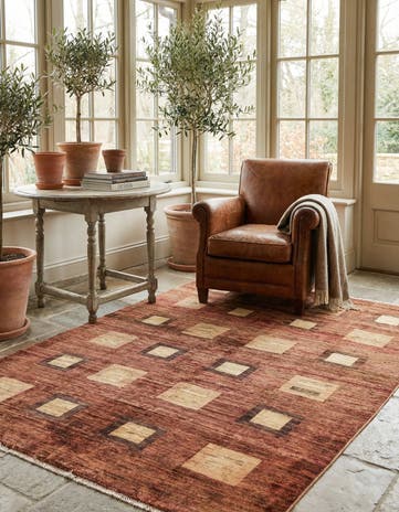 4' 9 x 6' 1 Hand Knotted Modern Ziegler Rug