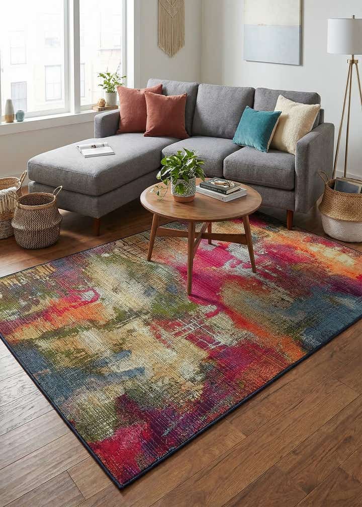 4' x 6' Easy-Clean Modern Indoor / Outdoor Rug