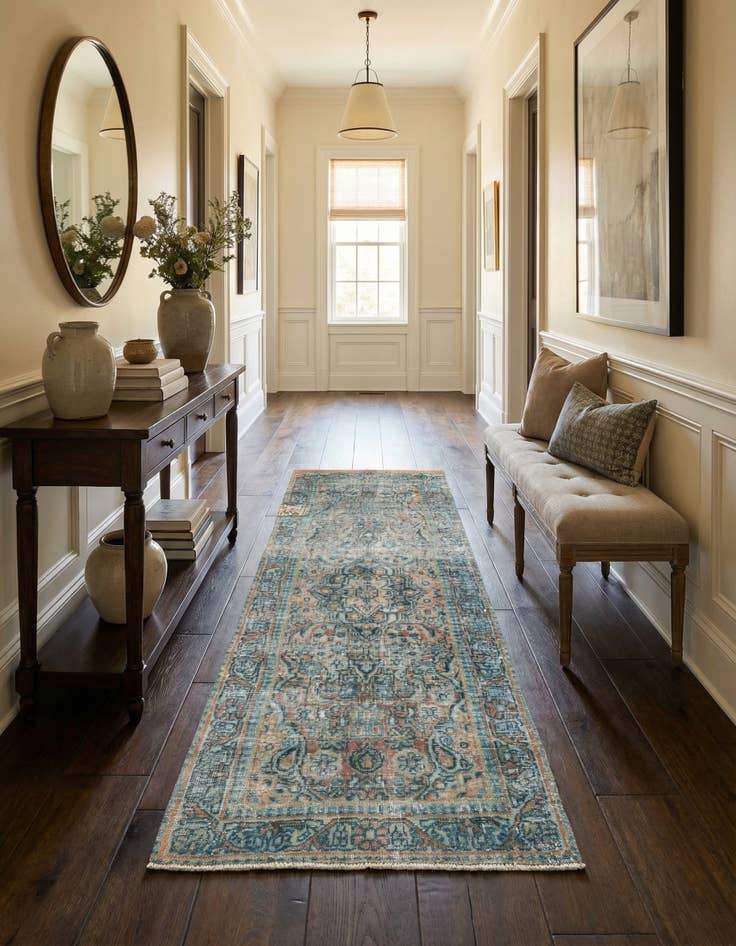 Detail image of 3' 1 x 8' 1  Hand Knotted Ultra Vintage Persian Wool Runner Rug