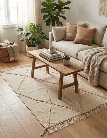 3' 6 x 5' 2 Hand Knotted Moroccan Wool Rug