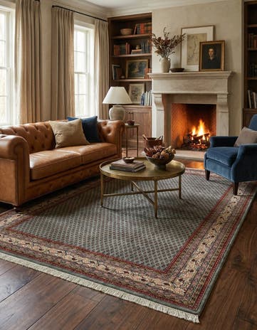 4' 7 x 6' 7 Hand Knotted Mir Oriental Wool Rug
