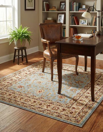 Light Blue Aditi Square Rug